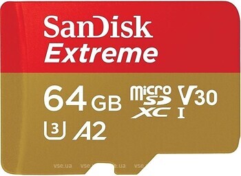 Фото SanDisk Extreme Pro microSDXC Class 10 UHS-I U3 A2 64Gb (SDSQXCU-064G-GN6MN)