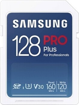 Фото Samsung Pro Plus SDXC Class 10 UHS-I U3 V30 128Gb (MB-SD128S/AM)