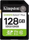 Фото Kingston Canvas Select SDXC Class 10 UHS-I U1 V10 128Gb (SDS3/128GB)