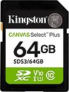 Фото Kingston Canvas Select SDXC Class 10 UHS-I U1 V10 64Gb (SDS3/64GB)