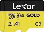 Фото Lexar Professional Gold microSDXC UHS-II U3 A1 V60 128Gb (LMSGOLD128G-BNNNG)