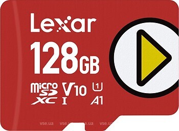 Фото Lexar High-Performance microSDXC UHS-I V30 A1 V10 128Gb (LMSPLAY128G-BNSNG)