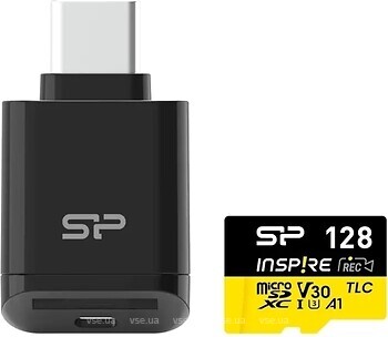 Фото Silicon Power Inspire microSDXC Class 10 UHS-I U3 V30 A1 128Gb (SP128GBSTXLV3V1NSP)