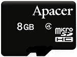 Фото Apacer microSDHC Class 4 8Gb