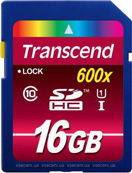 Фото Transcend SDHC UHS-I 600x 16Gb (TS16GSDHC10U1)