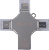Фото Coteetci 4-in-1 Zinc Alloy iUSB 64 GB (CS5129-64G)
