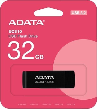 Фото ADATA UC310 32 GB Black (UC310-32G-RBK)