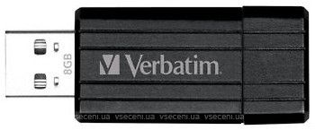 Фото Verbatim PinStripe Black 2.0 8 GB (49062)