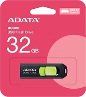 Фото ADATA UC300 32 GB Black/Green (ACHO-UC300-32G-RBK/GN)