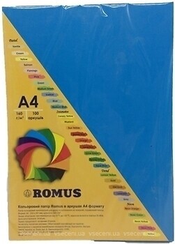 Фото Romus A4 160g/m2 100 sheets Dark Blue (R51437)