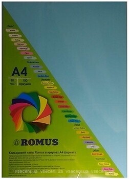 Фото Romus A4 160g/m2 100 sheets Light Sky-Blue (R50683)