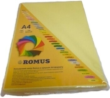 Фото Romus A4 160g/m2 100 sheets Yellow (R50584)