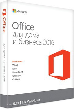 Фото Microsoft Office 2016 Для дому та бізнесу 1 ПК 32/64 bit російська (T5D-02290)
