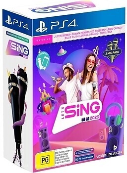 Фото Lets Sing 2025 Double Mic Bundle (PS4, PS5 Upgrade Available), Blu-ray диск