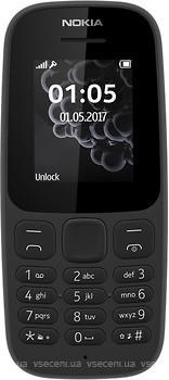 Фото Nokia 105 (2017) New Black Single Sim
