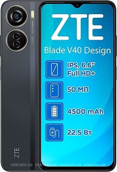 Фото ZTE Blade V40 Design 4/128Gb Starry Black