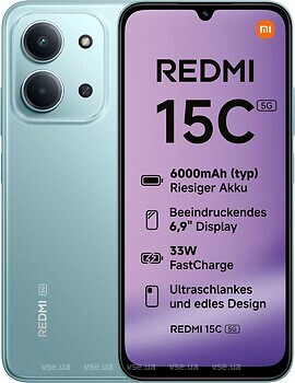 Фото Xiaomi Redmi 15C 5G 4/128Gb Mint Green