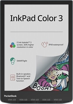 Фото PocketBook InkPad Color 3 32Gb Stormy Sea (PB743K3-1-CIS)
