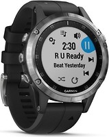 Фото Garmin Fenix 5 Plus Glass Silver with Black Band