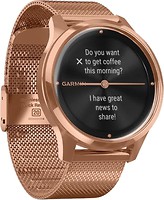 Фото Garmin Vivomove Luxe 18K Rose Gold PVD Stainless Steel Case with Rose Gold Milanese Band