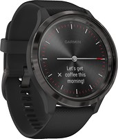 Фото Garmin Vivomove 3 Slate Stainless Steel Bezel with Black Case and Silicone Band
