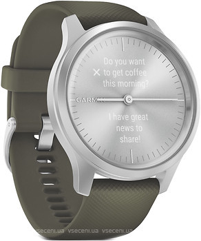 Фото Garmin Vivomove Style Silver Aluminum Case with Moss Silicone Band