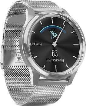 Фото Garmin Vivomove Luxe Silver Stainless Steel Case with Silver Milanese Band