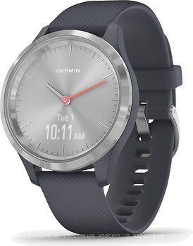 Фото Garmin Vivomove 3S Silver Stainless Steel Bezel with Granite Blue Case and Silicone Band