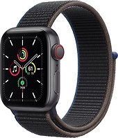 Фото Apple Watch SE GPS + Cellular 44mm Space Gray Aluminum Case with Charcoal Sport Loop (MYEU2/MYF12)