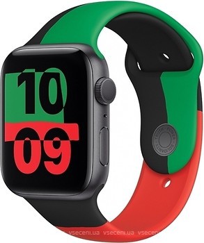 Фото Apple Watch Series 6 GPS 44mm Space Gray Aluminum Case with Black Unity Sport Band (MJ6P3)