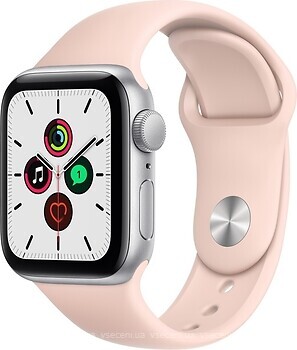 Фото Apple Watch SE GPS 40mm Silver Aluminum Case with Pink Sand Sport Band
