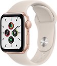 Фото Apple Watch SE GPS 40mm Gold Aluminum Case with Starlight Sand Sport Band (MKQ03)