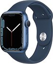 Фото Apple Watch Series 7 GPS 45mm Blue Aluminum Case with Abyss Blue Sport Band (MKN83)