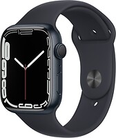 Фото Apple Watch Series 7 GPS 45mm Midnight Aluminum Case with Midnight Sport Band (MKN53)