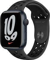 Фото Apple Watch Nike Series 7 GPS 45mm Midnight Aluminum Case with Anthracite/Black Nike Sport Band (MKNC3)