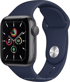 Фото Apple Watch SE GPS 40mm Space Gray Aluminum Case with Deep Navy Sport Band