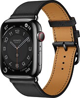 Фото Apple Watch Hermes Series 7 GPS + Cellular 45mm Space Black Stainless Steel Case with Noir Single Tour