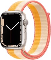Фото Apple Watch Series 7 GPS 45mm Starlight Aluminum Case with Maize White Sport Loop