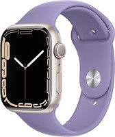 Фото Apple Watch Series 7 GPS 45mm Starlight Aluminum Case with English Lavender Sport Band (MKNP3/MKUY3)