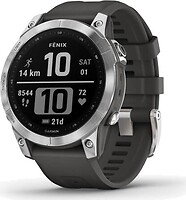 Фото Garmin Fenix 7 Silver with Graphite Band (010-02540-01)