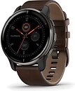 Фото Garmin Venu 2 Plus Slate Stainless Steel Bezel With Slate Case And Brown Leather Band (010-02496-15)