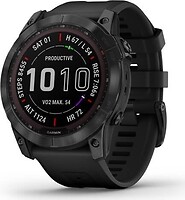 Фото Garmin Fenix 7X Sapphire Solar Black DLC Titanium with Black Band (010-02541-22)