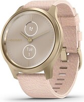 Фото Garmin Vivomove Style Light Gold Aluminum Case with Blush Pink Woven Nylon Band (010-02240-22/02)