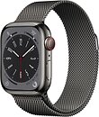 Фото Apple Watch Series 8 GPS + Cellular 41mm Graphite Stainless Steel Case with Graphite Milanese Loop