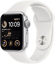 Фото Apple Watch SE 2 GPS 44mm Silver Aluminum Case with White Sport Band S/M (MNTH3)