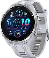 Фото Garmin Forerunner 965 Titanium Bezel with Whitestone Case and Whitestone/Powder Gray Silicone Band (010-02809-01)