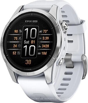 Фото Garmin Epix Pro Gen 2 Standard 42 mm Silver with Whitestone Band (010-02802-00)