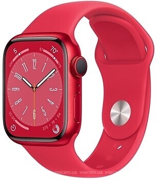 Фото Apple Watch Series 8 GPS + Cellular 45mm Red Aluminium/Sport Band(MNVR3)
