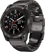 Фото Garmin Fenix 7X Pro Sapphire Carbon Gray DLC Titanium with Vented Titanium Bracelet (010-02778-30)