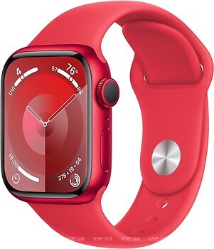 Фото Apple Watch Series 9 GPS 41mm RED Aluminium Case with RED Sport Band (MRY83)